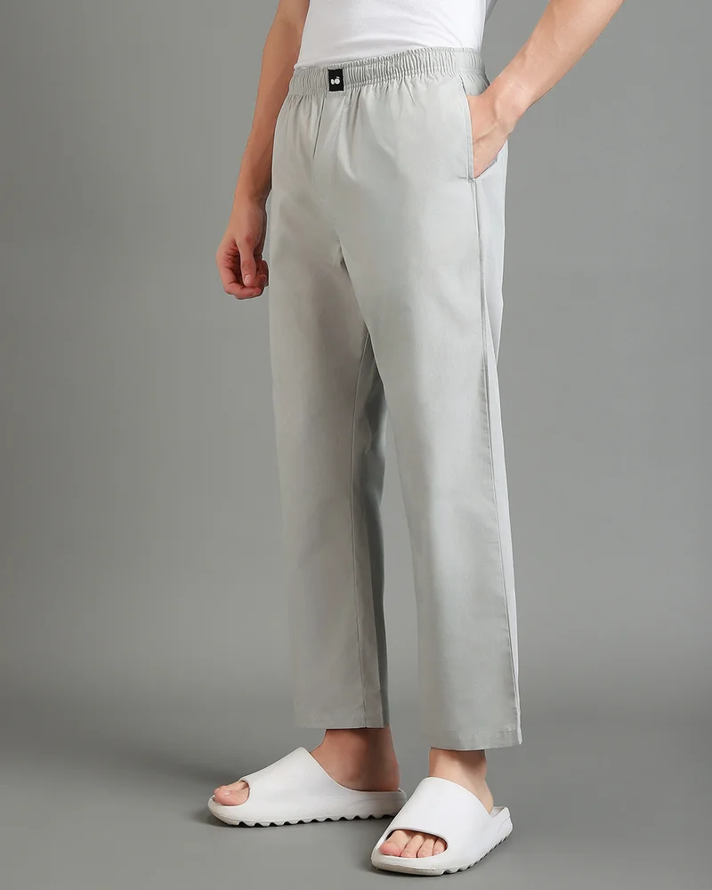 bewakoof Men's Grey Pyjamas